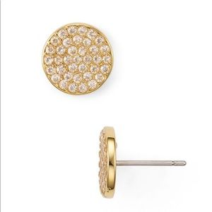 Kate Spade gold pave circle earring